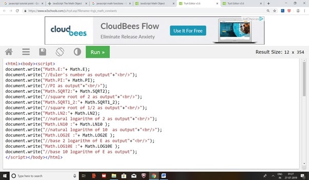 Javascript Math Object Javascript math object img1