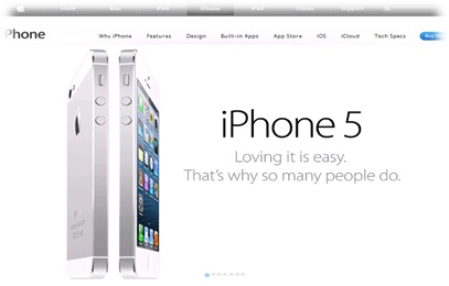 Apple’s online website Design main page