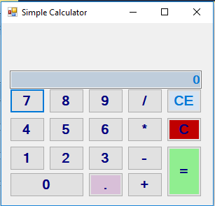 Calculator in C Sharp
