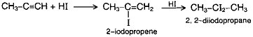 alkynes halogen acids