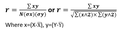 computing Pearsonian coefficient of correlation