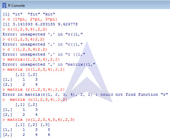 create a matrix in R software