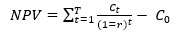formula for NPV