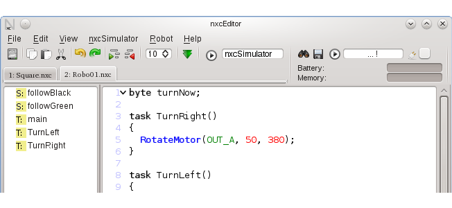 NQC programming Language