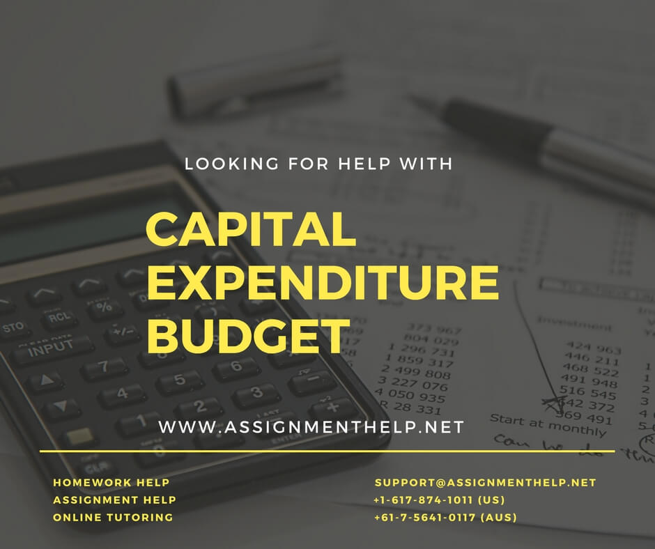 Help with Capital Expenditure Budget Help with Capital Expenditure Budget