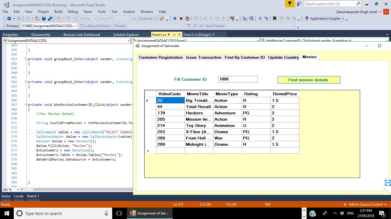 ITAP3010 Developing Data Access Solutions Project Image 7