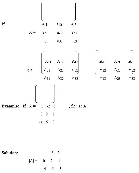 adjoint of a matrix