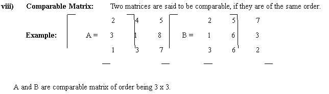 comparable matrix