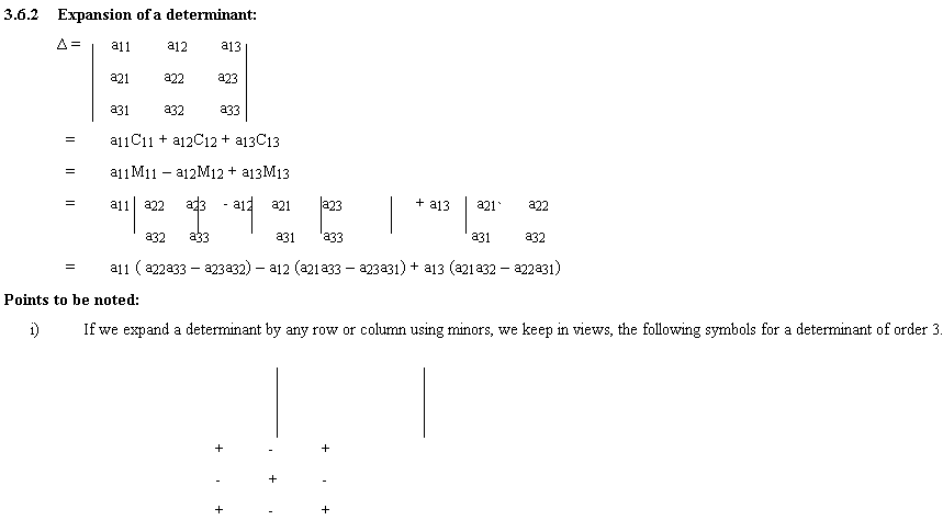 expansion of a determinant