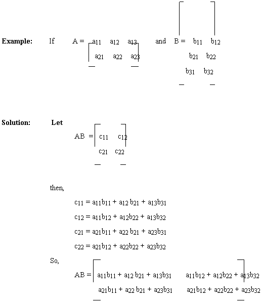 multiplication of matrices