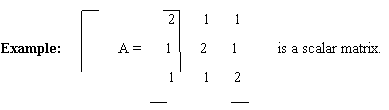 scalar matrix