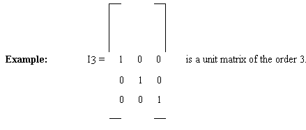 unit matrix