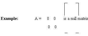 zero or null matrix
