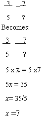 Solving proportion without variable