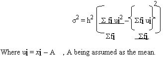 variance of grouped data