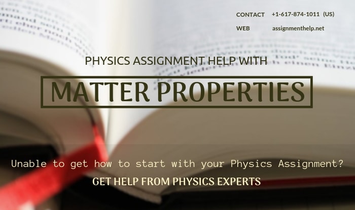 Matter Properties Assignment Help