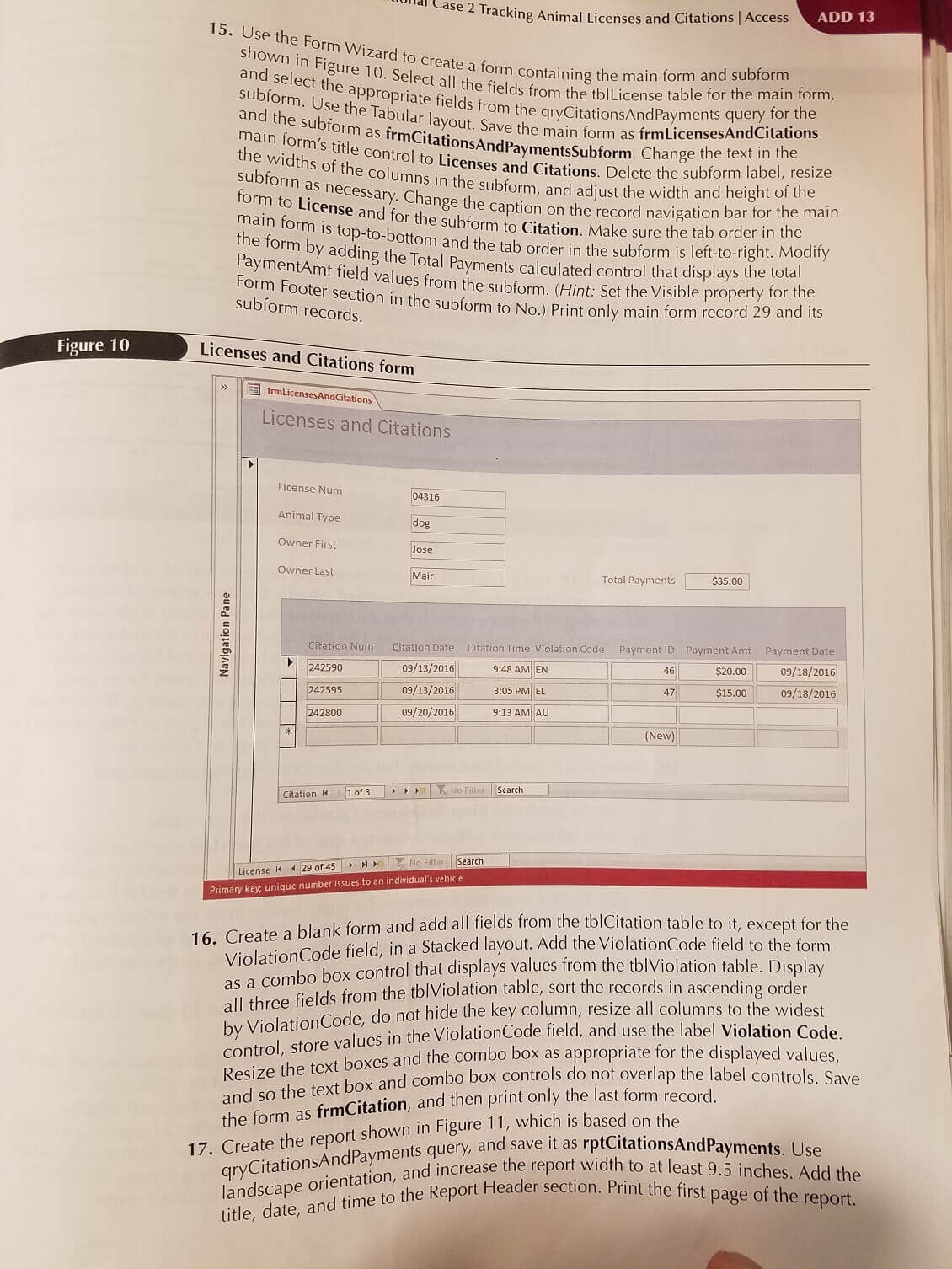 MS Access Sample Assignment part5