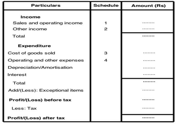 Profit or Loss Statement