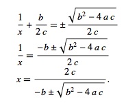 quadratic equation