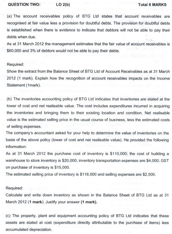 Accounting assignment question 3 Accounting assignment question 3