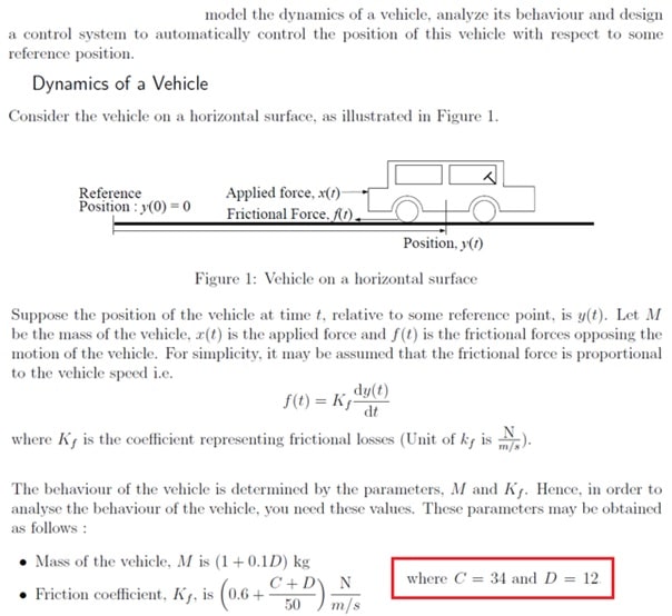 Analysis of the vehicle position control system Image 2