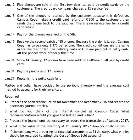 Bank reconciliation statement assignment