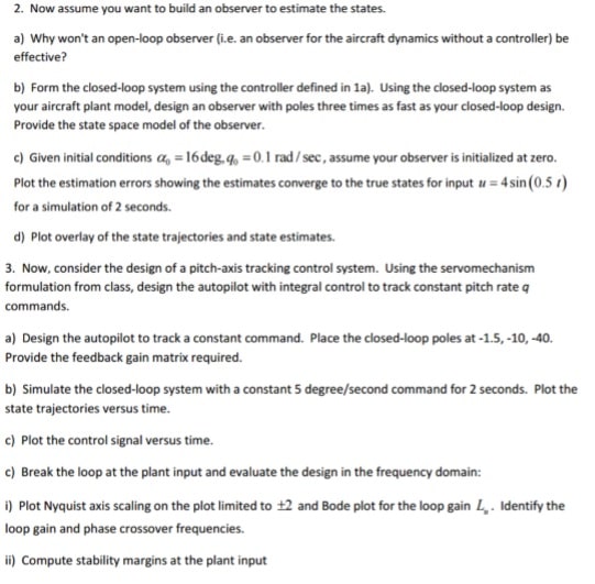 Design of a pitch axis flight control system Image 2