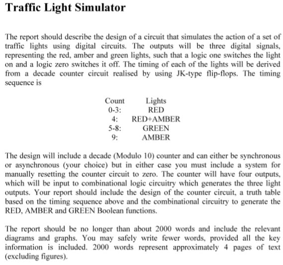 EE10169 digital electronics technical report