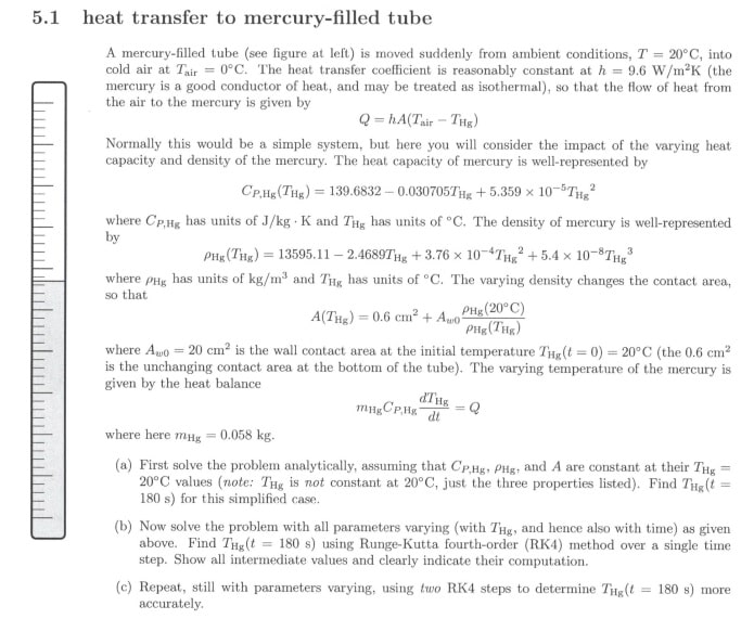 Heat transfer to mercury filled tube Image 1