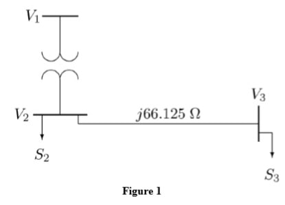 one-line diagram of a three-phase power system