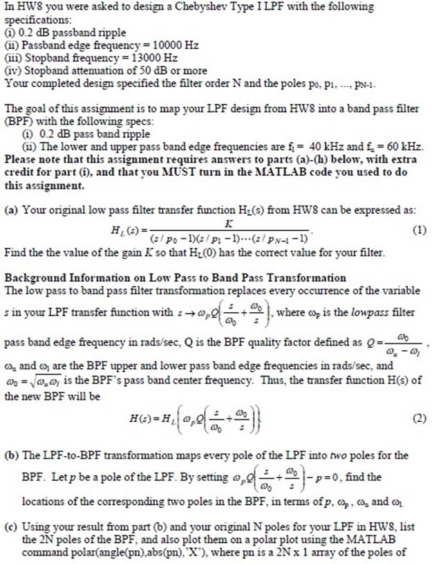 Project lowpass to bandpass transformation Image 1