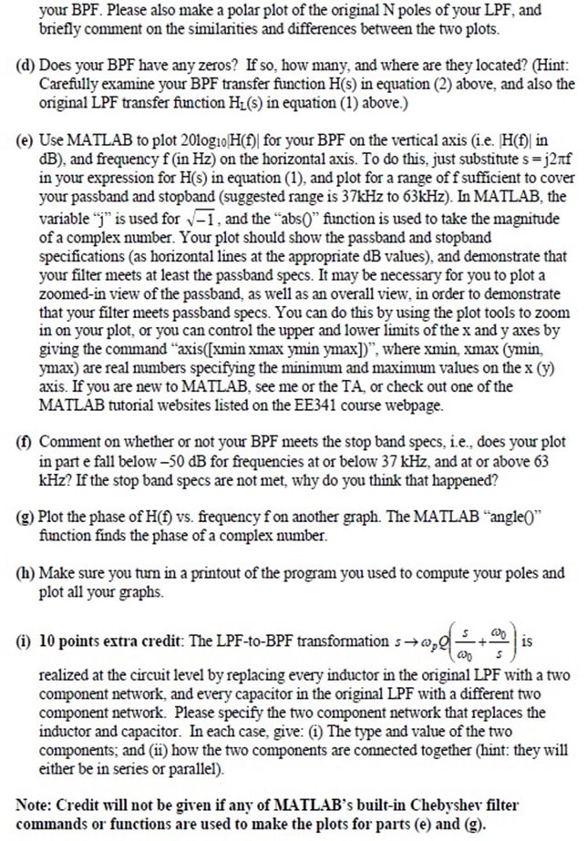 Project lowpass to bandpass transformation Image 2