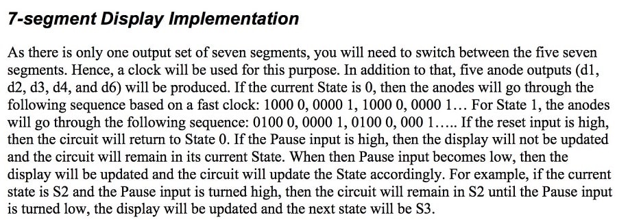 Segment display implementation