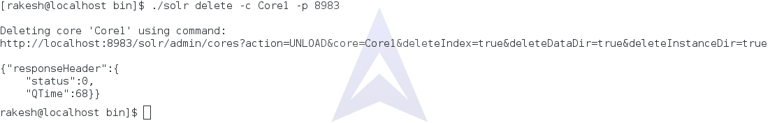 Deleting Solr Core