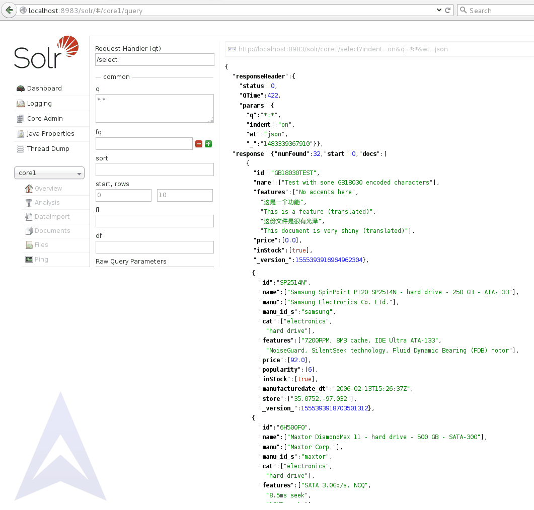 running query executed result