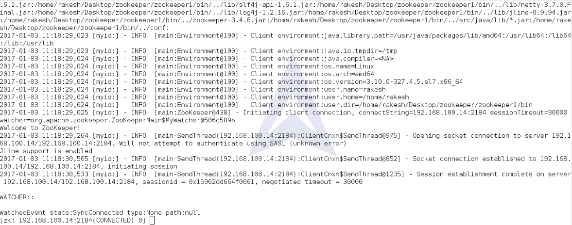 Running Zookeeper Client image 2