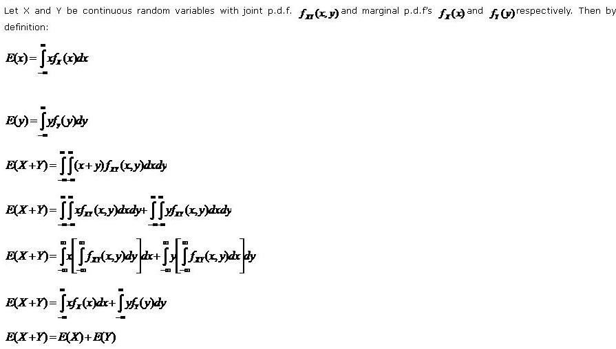 addition theorem of expectation