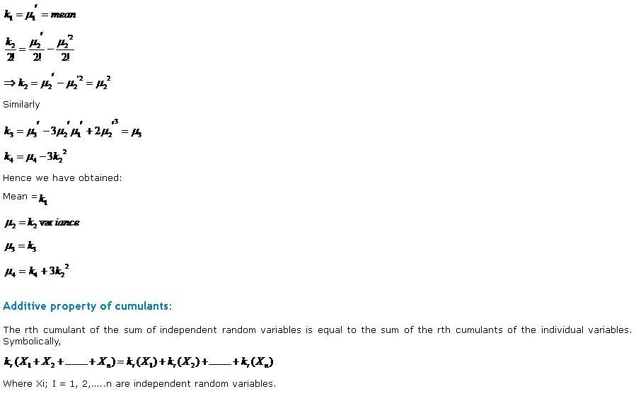 additive property of cumulants