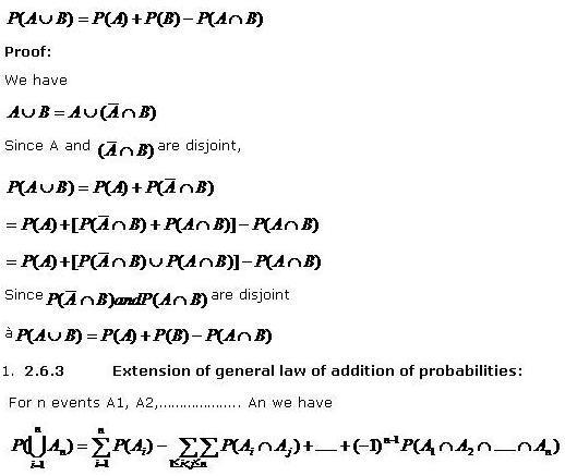 law of addition of probabilities