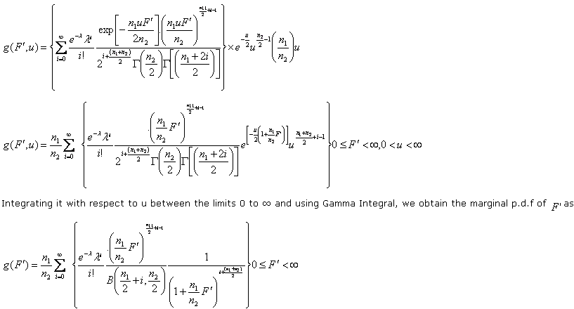 non central f distribution