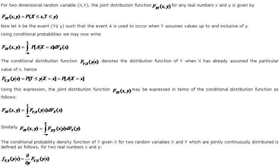 the conditional distribution function
